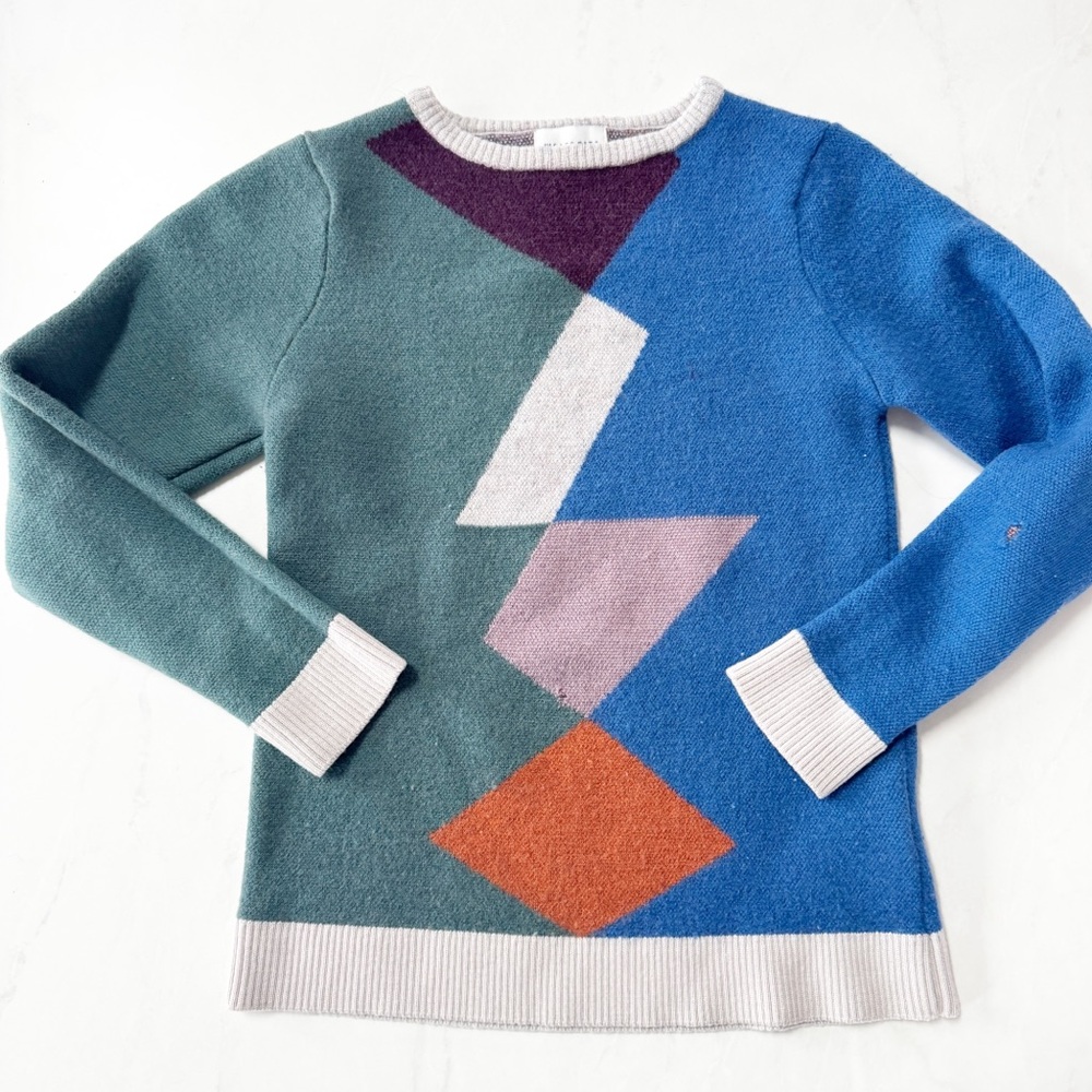 Vibrant Kids Geometric Sweater